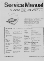 Technics - SL-5300-5310 - Service manual 
